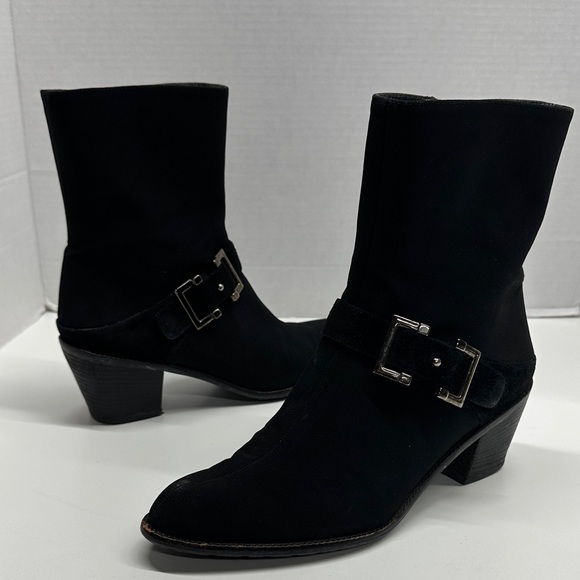 Stuart Weitzman Shoes - Stuart Weitzman Steady Date Heeled Boots Waterpfoof Gore-Tex Bootie Black Size 8
